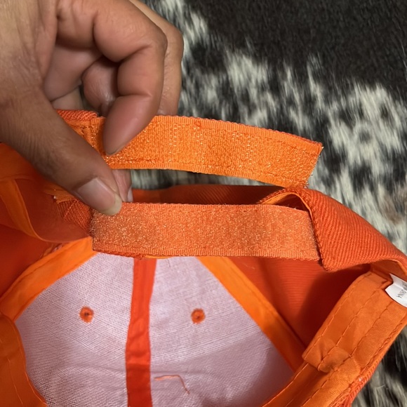 NWOT Outdoor Gear Trade Mark orange deer ball cap Velcro adjustable back strap - Picture 4 of 5